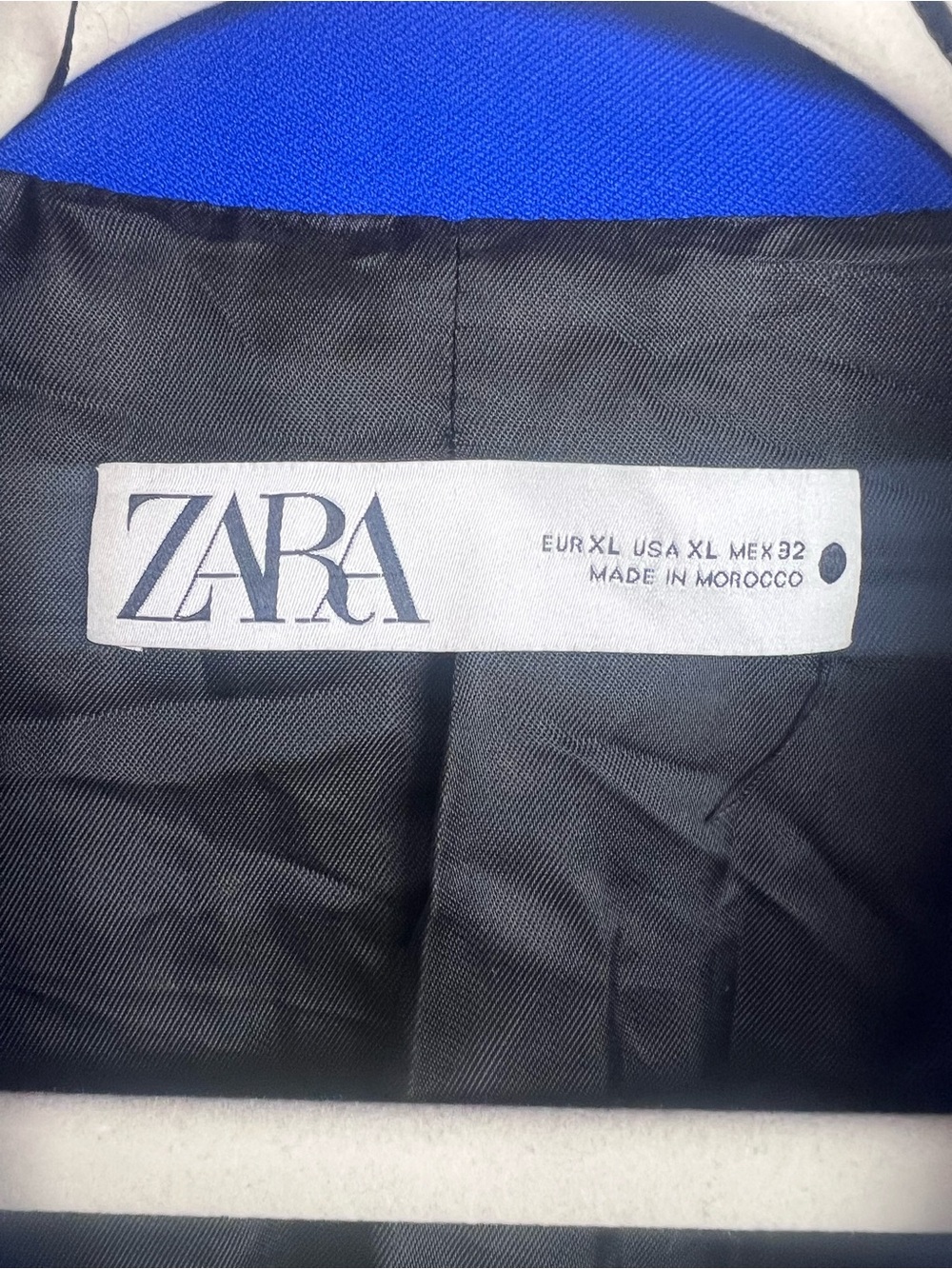 ZARA WOMAN DOUBLE BREASTED BLAZER WITH POCKETS JACKET BLUE 2697/707 XL - Picture 9 of 13